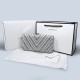 Thin silver bag womens rhinestone pearl dinner clutch - Memoo.com Thin silver bag womens rhinestone pearl dinner clutch - Memoo.com